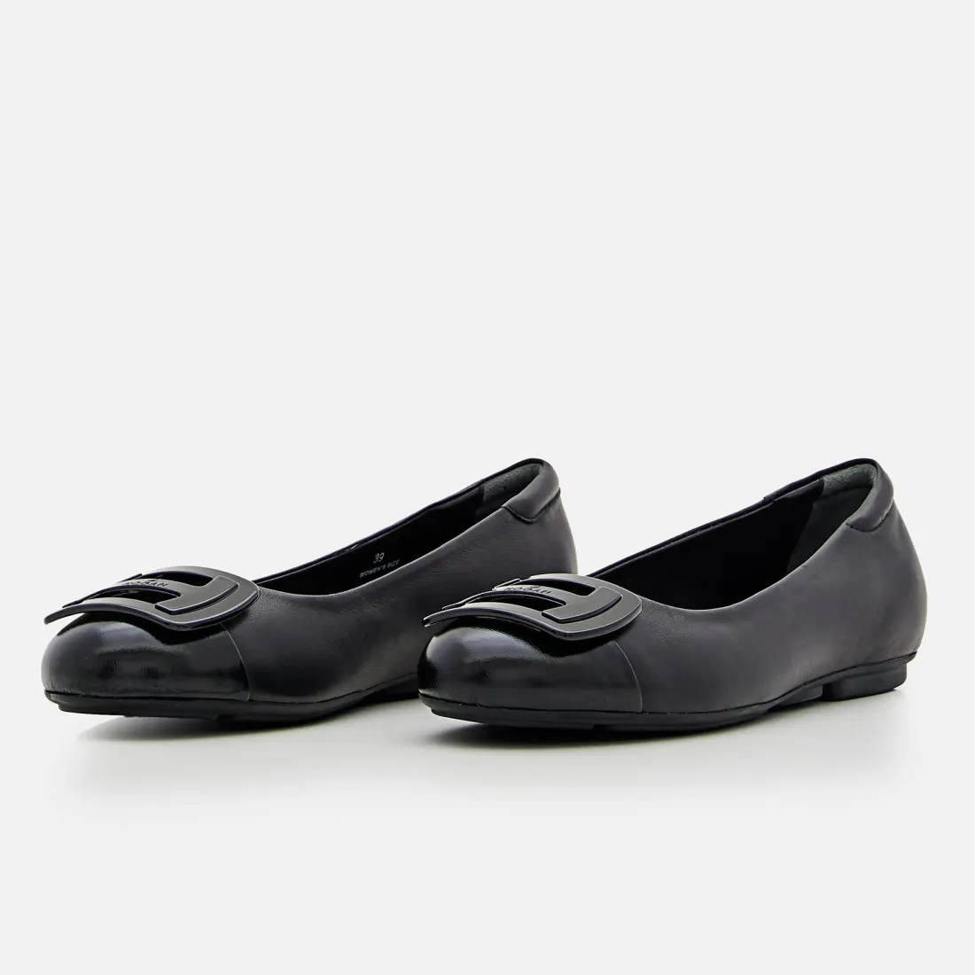 Ballerina Hogan H661 in pelle nera con accessorio H