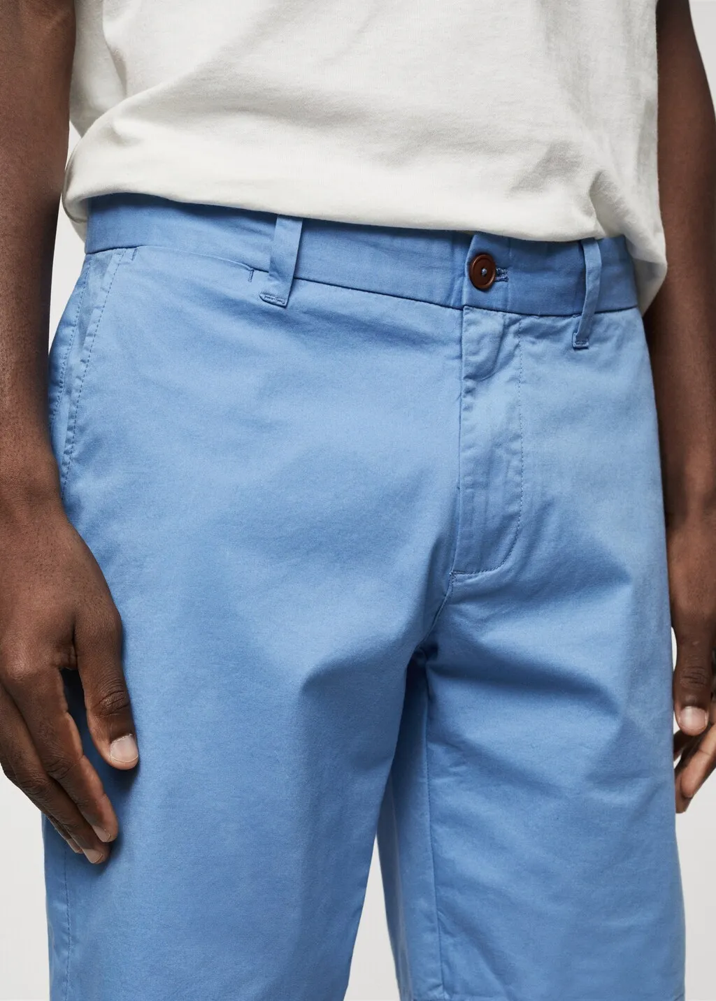 Bermuda slim-fit chino cotone