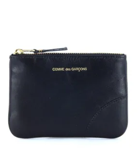 Bustina Comme des Garçons Wallet in pelle di vitello nera