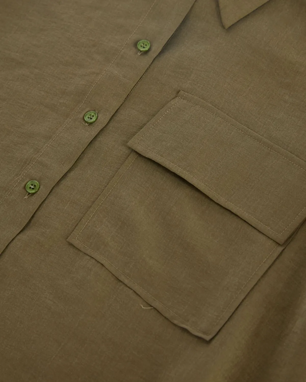 Camicia Kimono Haveone di colore verde militare