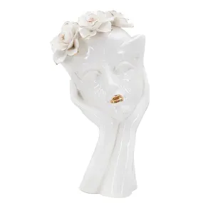 Charme 1921 Vaso Woman Mask cm 16,5x14x27,3