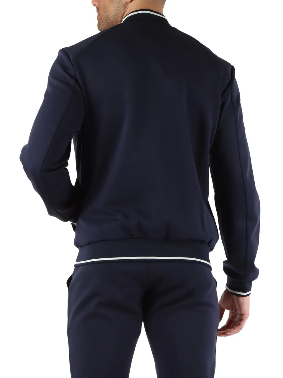 Felpa bomber regular fit con pannelli a contrasto