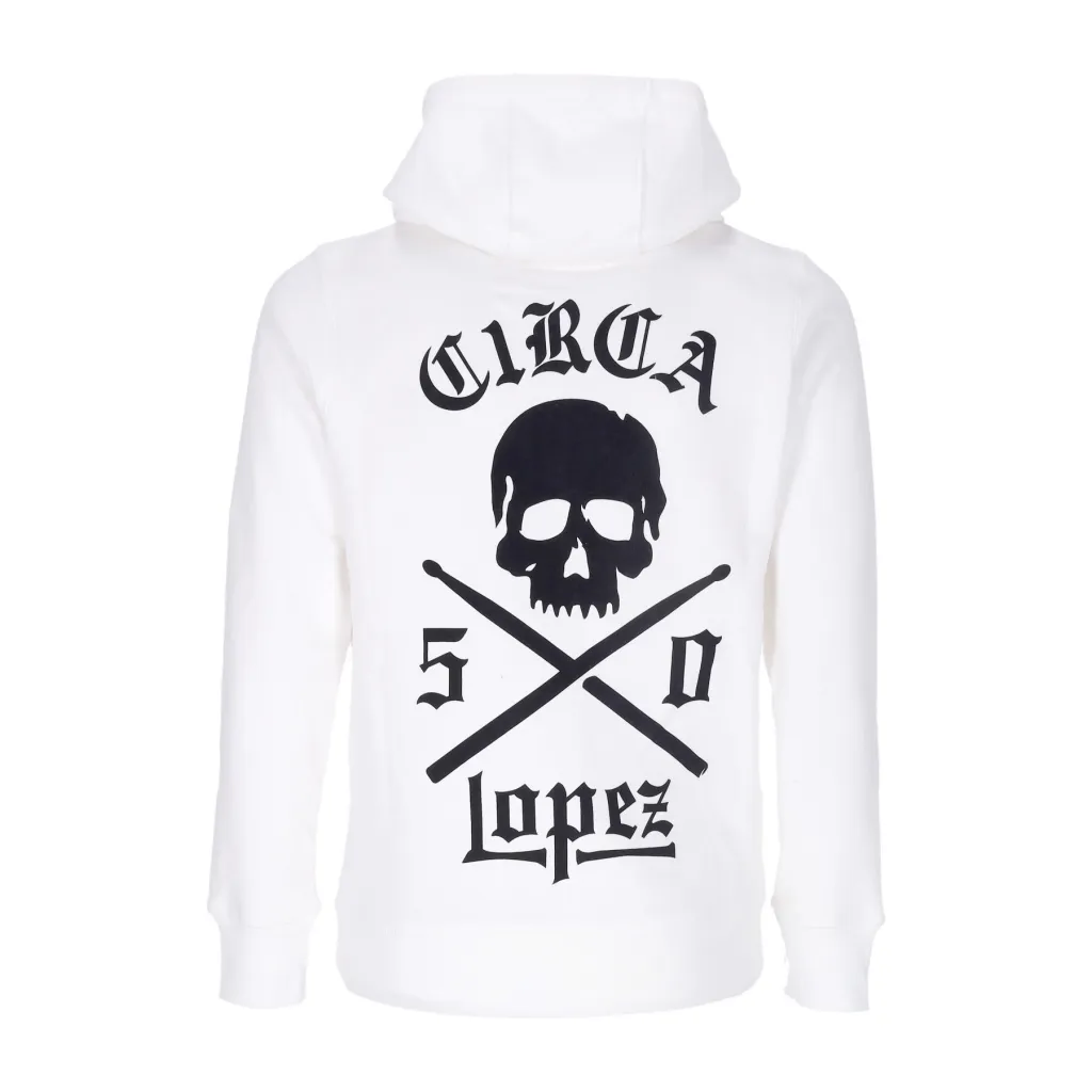 felpa cappuccio zip uomo lopez 50 zip hood WHITE/BLACK