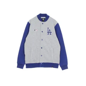 felpa college uomo mlb letterman burnside track jacket losdod SLATE GREY