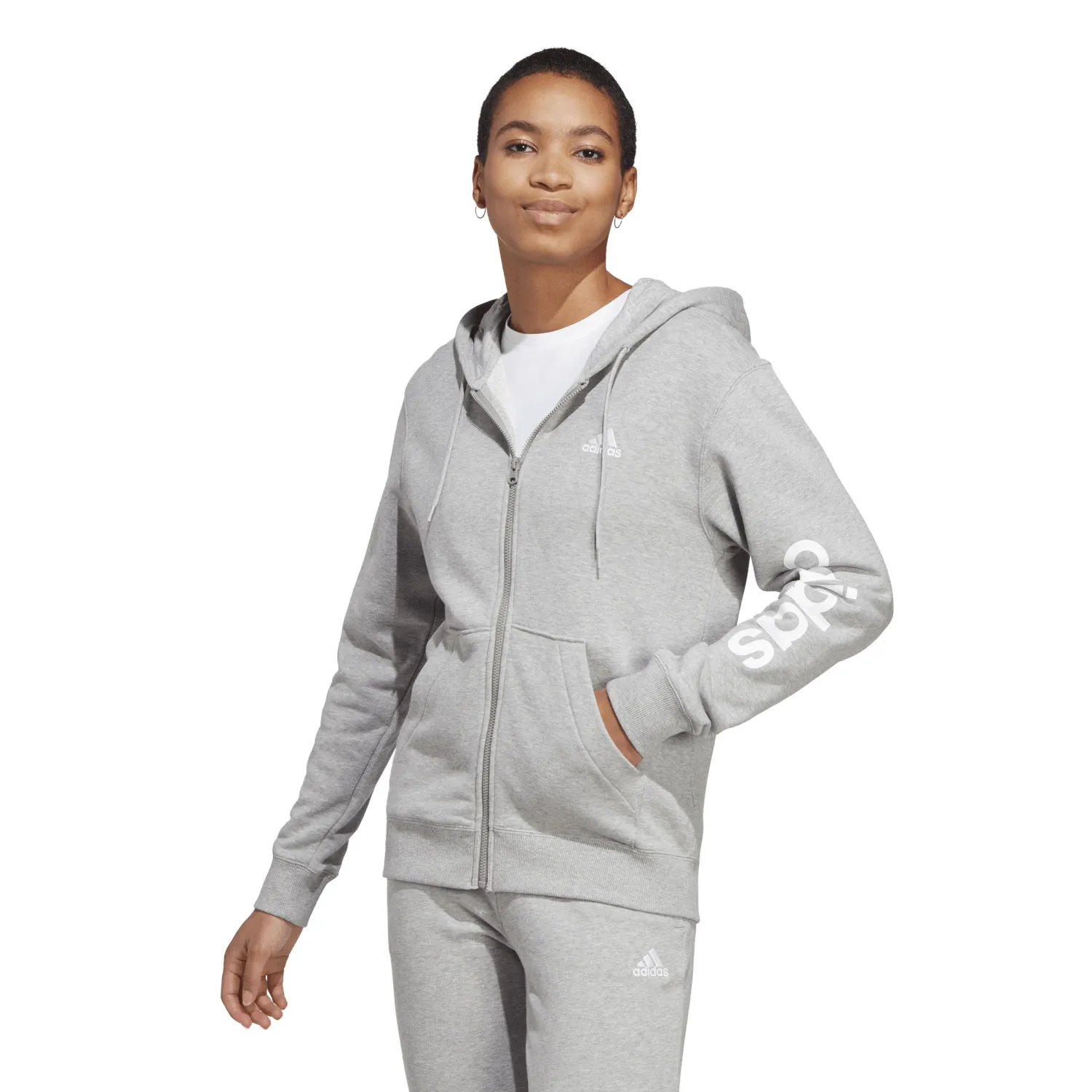 Felpa con cappuccio Essentials Linear Full-Zip French Terry