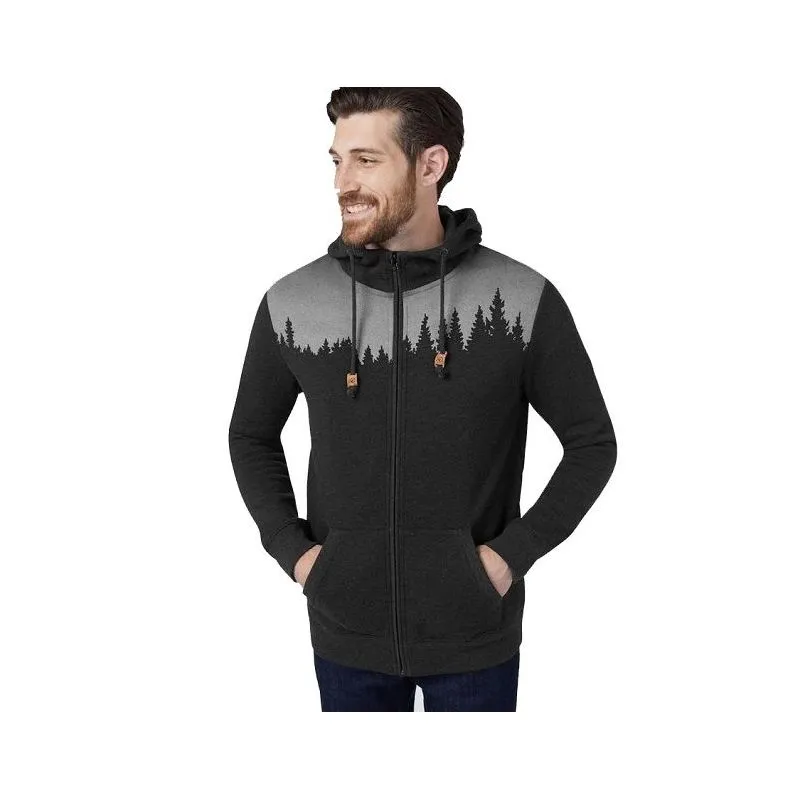 Felpa con cappuccio Tentree Juniper Zip da uomo (Meteorite Black Heather)