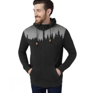 Felpa con cappuccio Tentree Juniper Zip da uomo (Meteorite Black Heather)