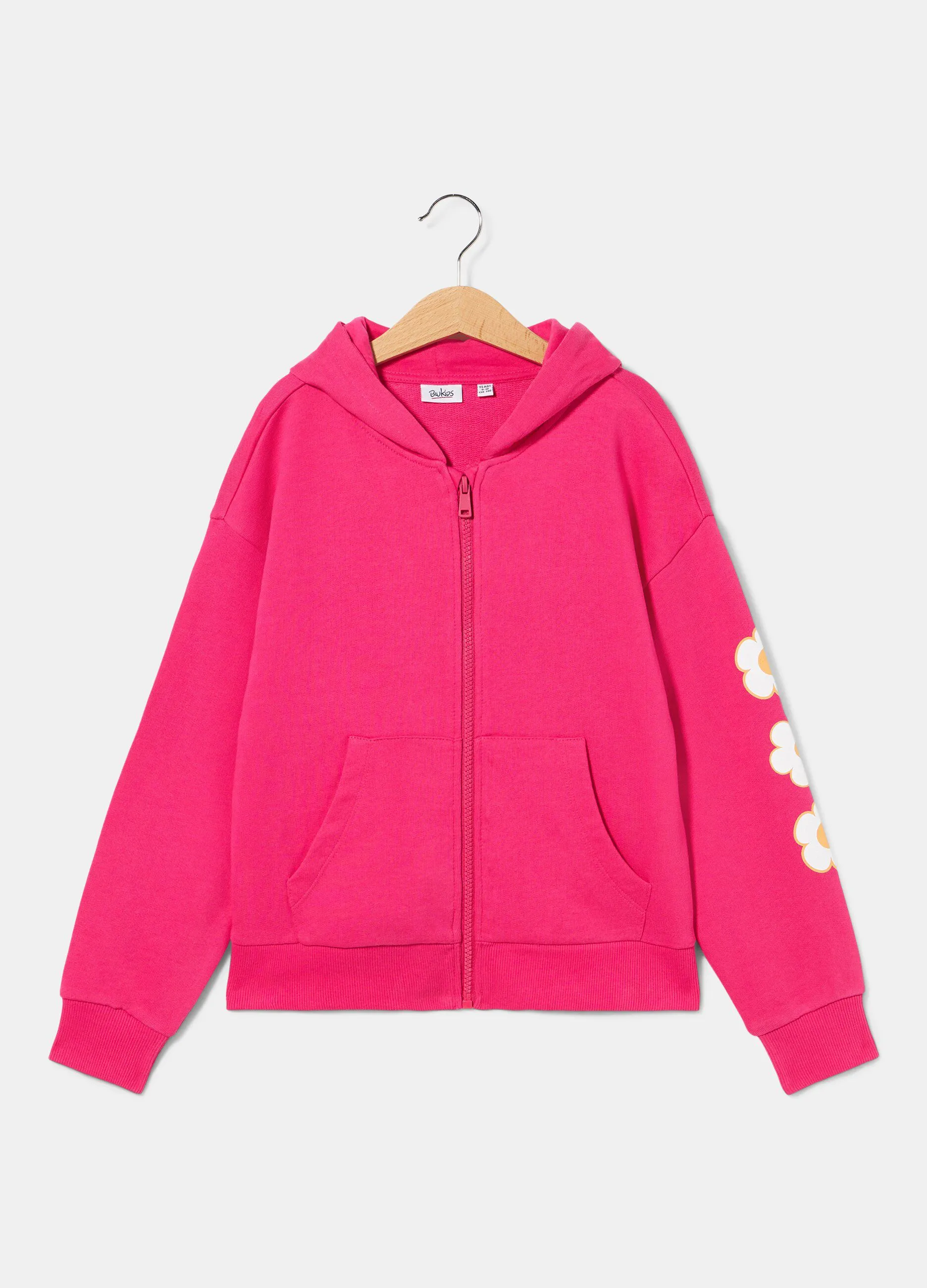 Felpa full zip con cappuccio ragazza