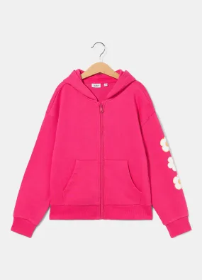 Felpa full zip con cappuccio ragazza