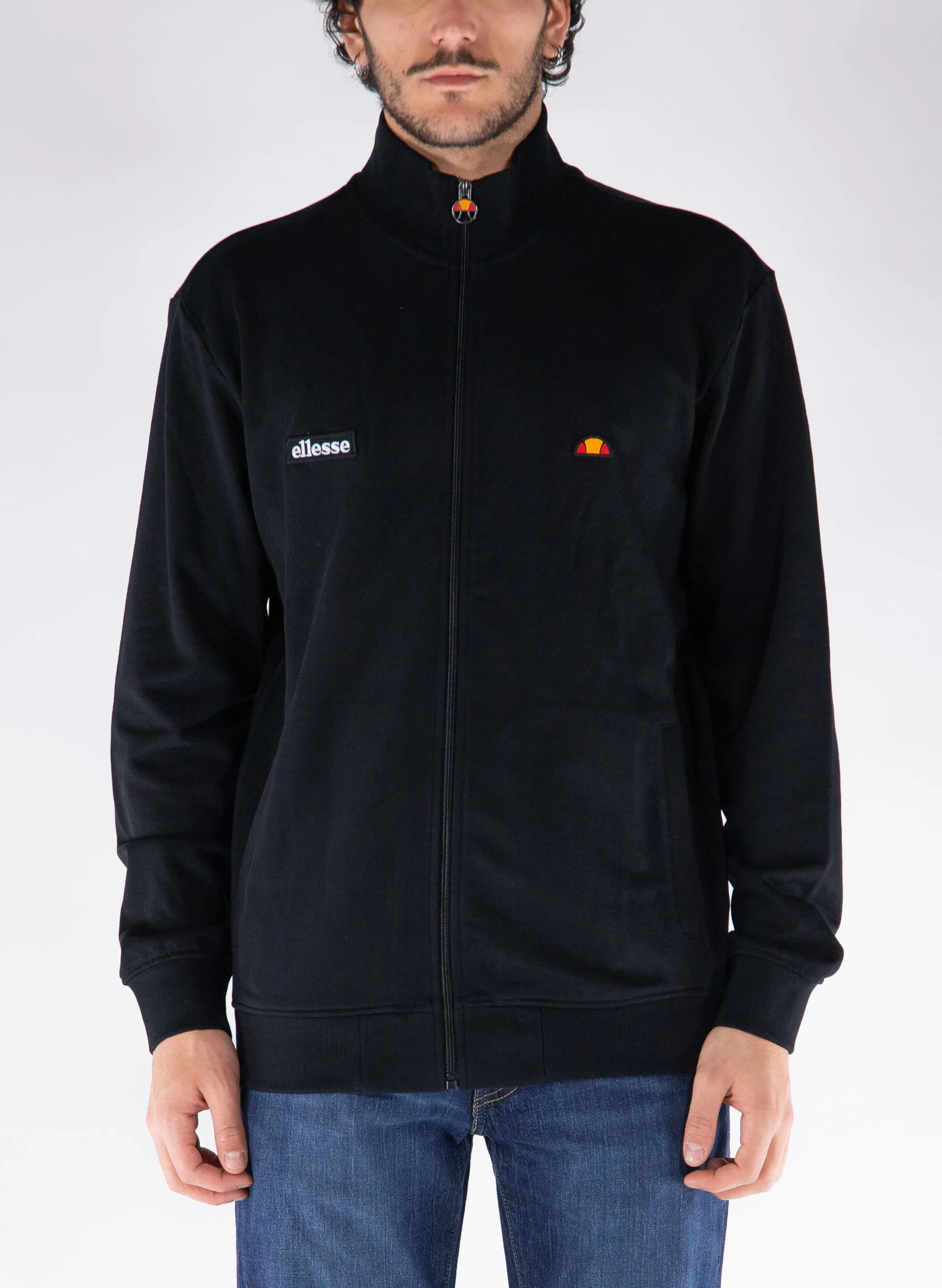 felpa full zip patch logo