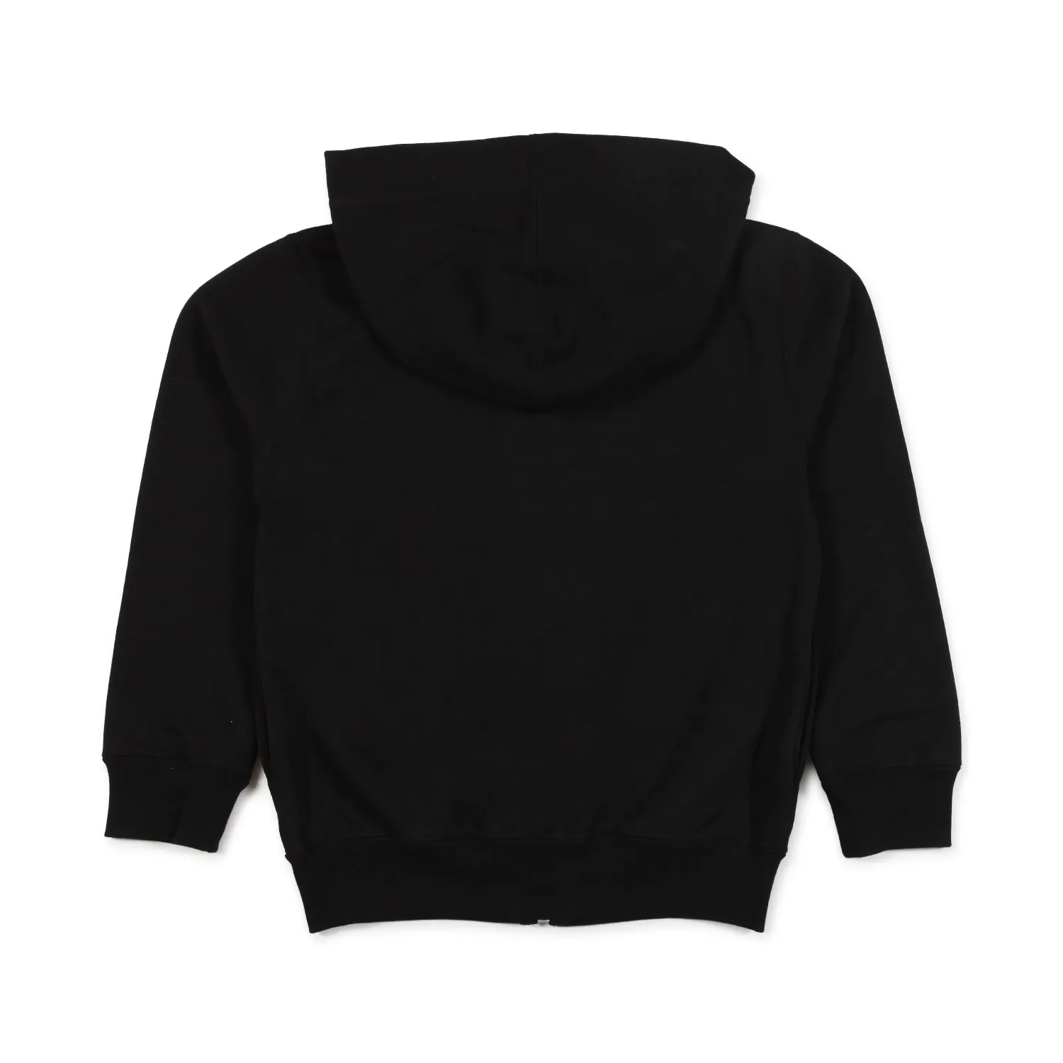 Felpa Hoodie Nera Con Stella Bianca E Zip