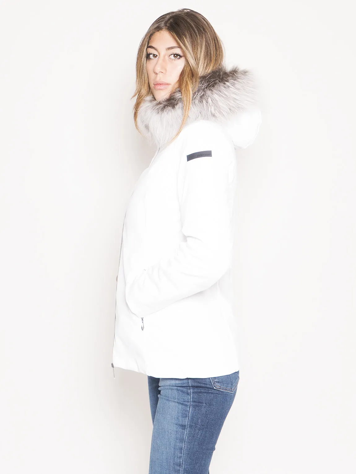 Giacca con Cappuccio Winter Storm Lady Fur Bianco