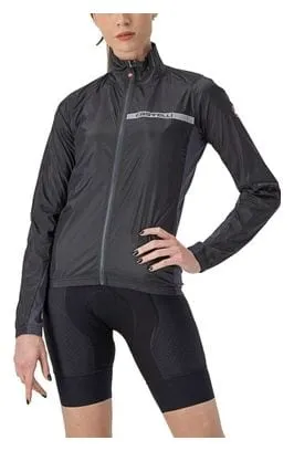 Giacca donna Castelli Squadra Stretch manica lunga Nero