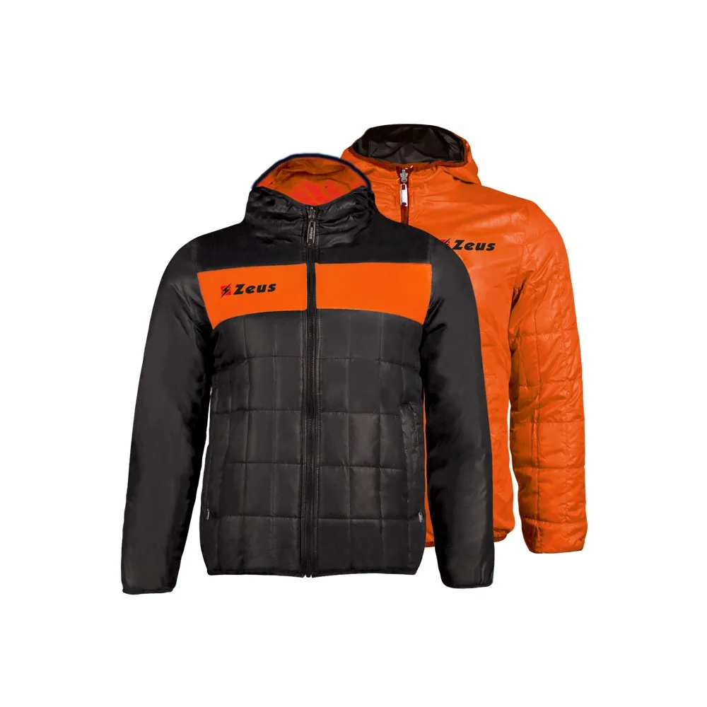 GIUBBOTTO APOLLO REVERSIBLE NERO ARANCIO FLUO ZEUS SPORT