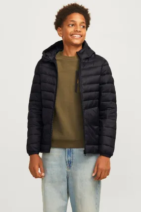 JACK & JONES JUNIOR Nero - Hodded Giacca imbottita    