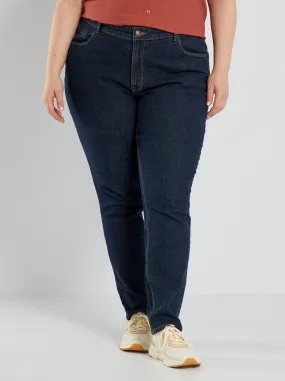 Jeans slim a vita alta - L32 - BLU