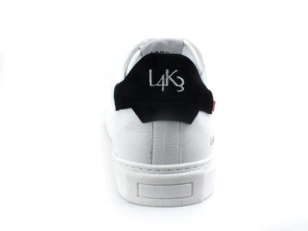 L4K3 College 4 Sneaker Pelle Tricolor Bianco Rosso Nero F59-COL