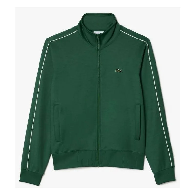 Lacoste Felpa Triacetato Zip Verde Uomo