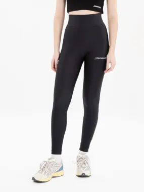 Leggings Lycra lucida vita alta nero