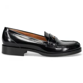 Mocassino penny loafer Le Claire in pelle spazzolata nera