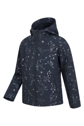 Mountain Warehouse Exodus II Giacca Softshell Resistente all'Acqua Stampata Per Bambini    