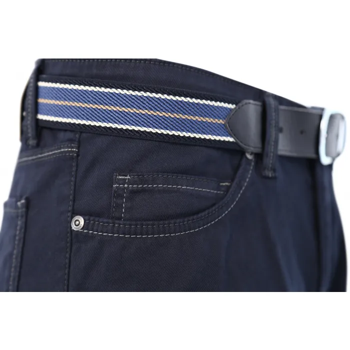 Pantaloni elasticizzati da uomo Exner con elastico Blu scuro