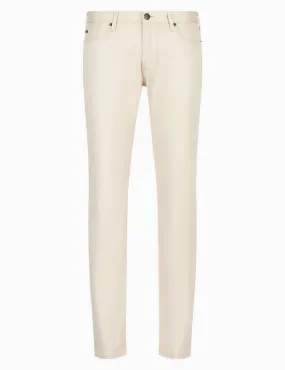 Pantaloni J06 slim fit in twill stretch beige