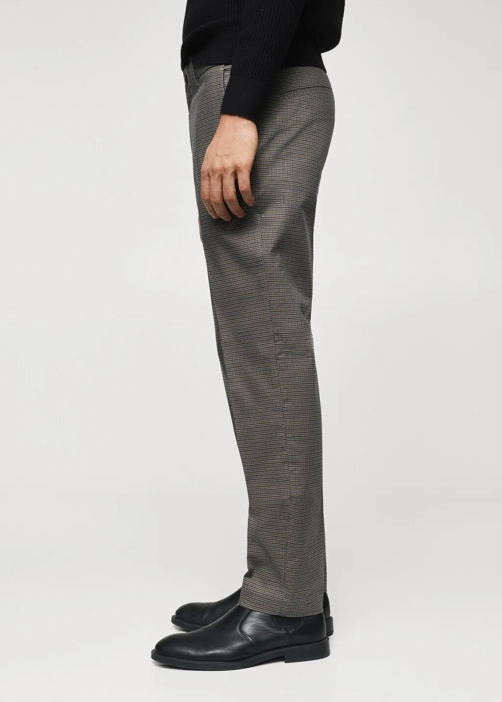 Pantaloni slim fit pied-de-poule