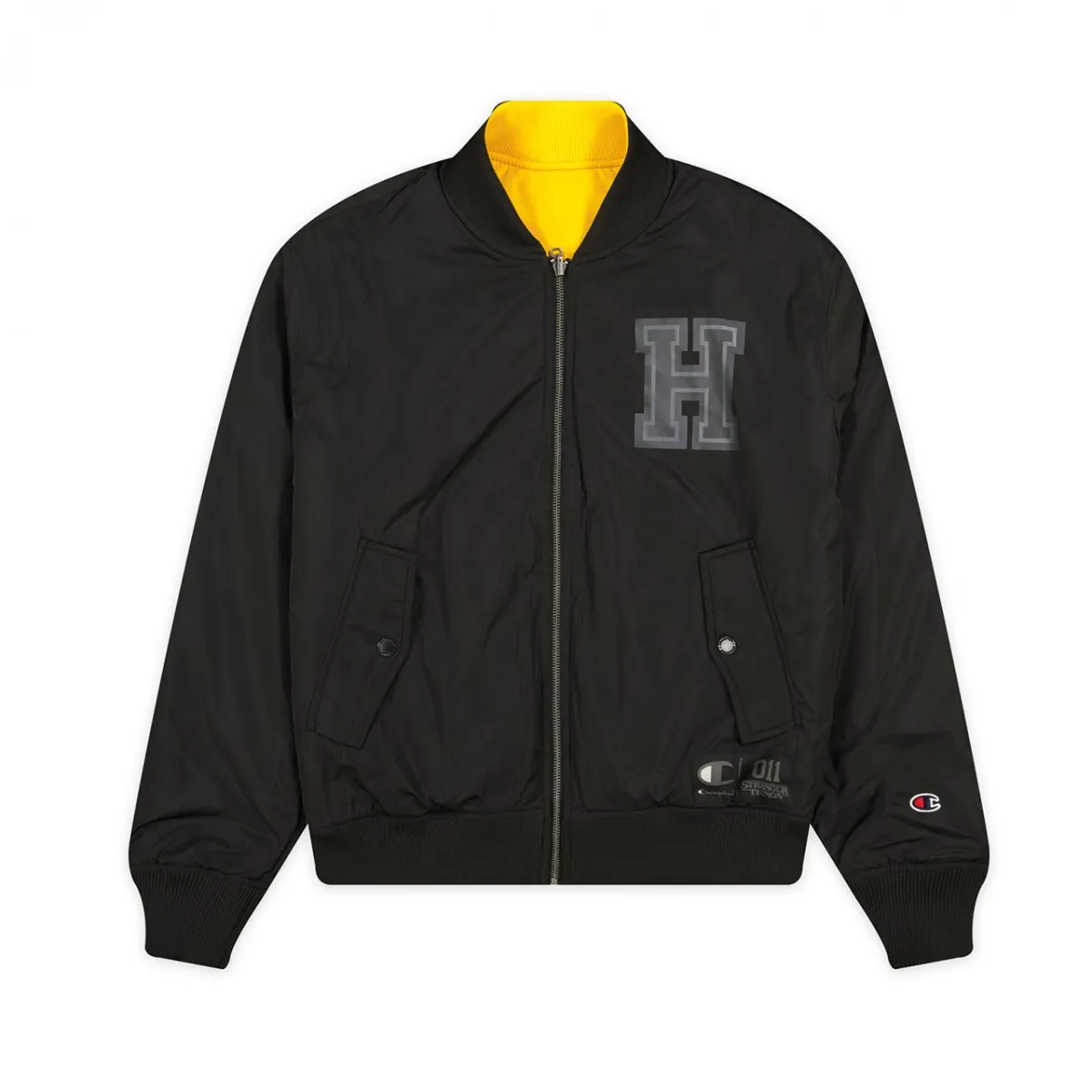 Reversible Bomber Jacket, Giallo Nero