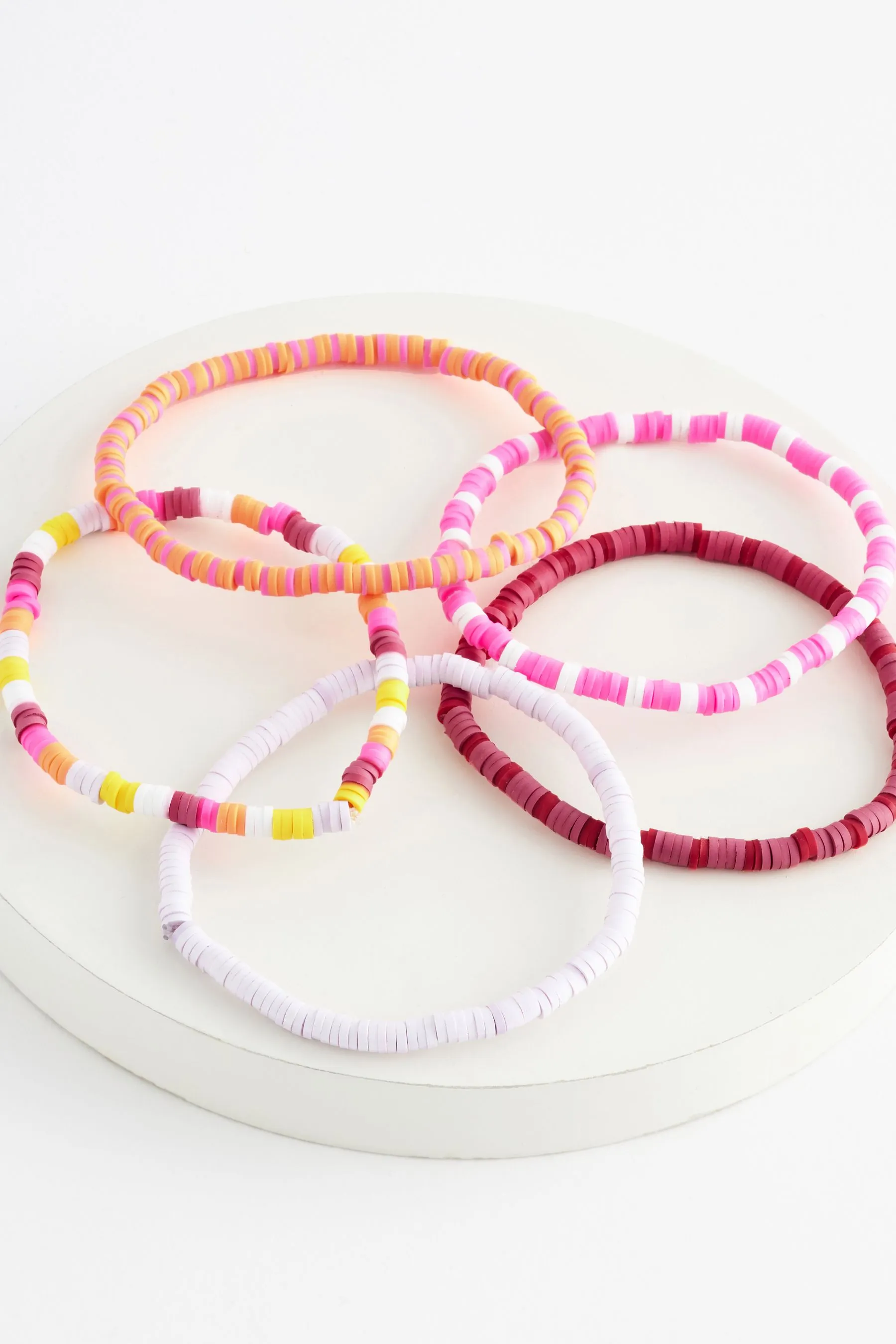 Rosa acceso  - Confezione di bracciali elasticizzati