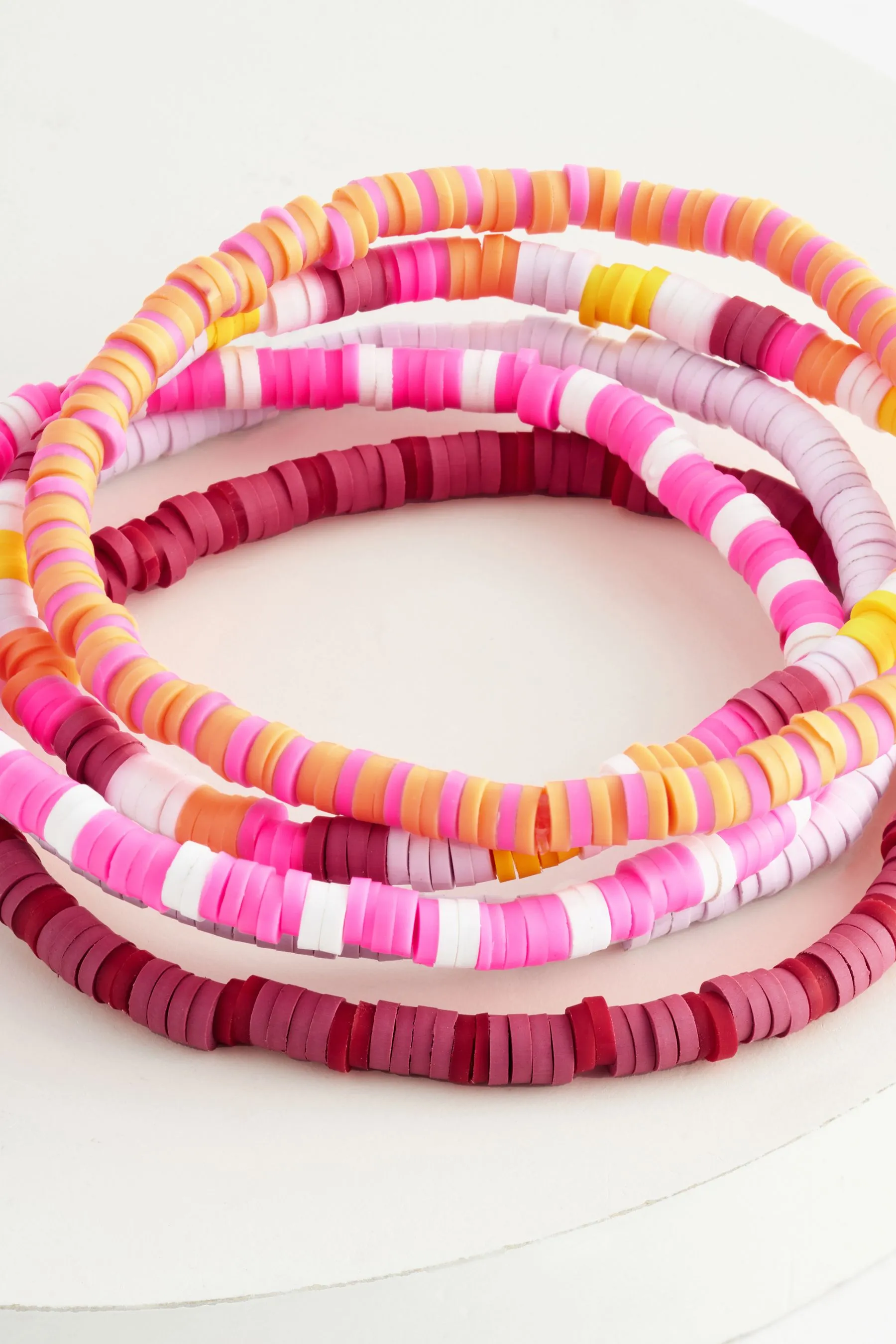 Rosa acceso  - Confezione di bracciali elasticizzati