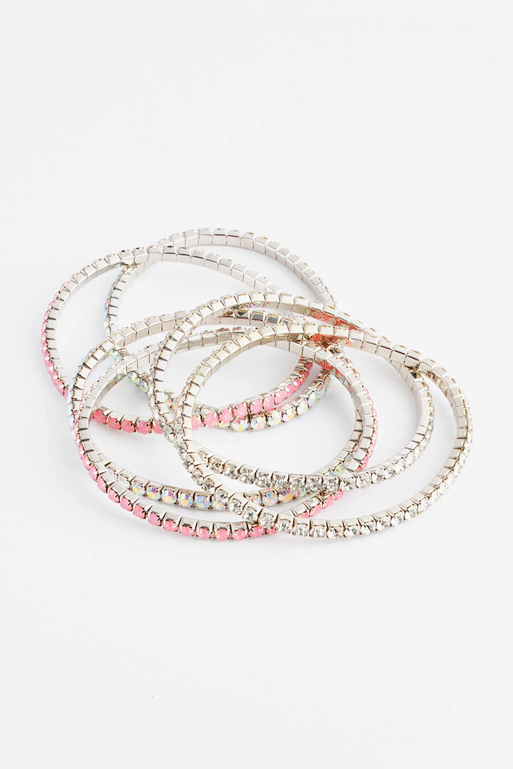 Rosa  - Confezione di bracciali elasticizzati scintillanti