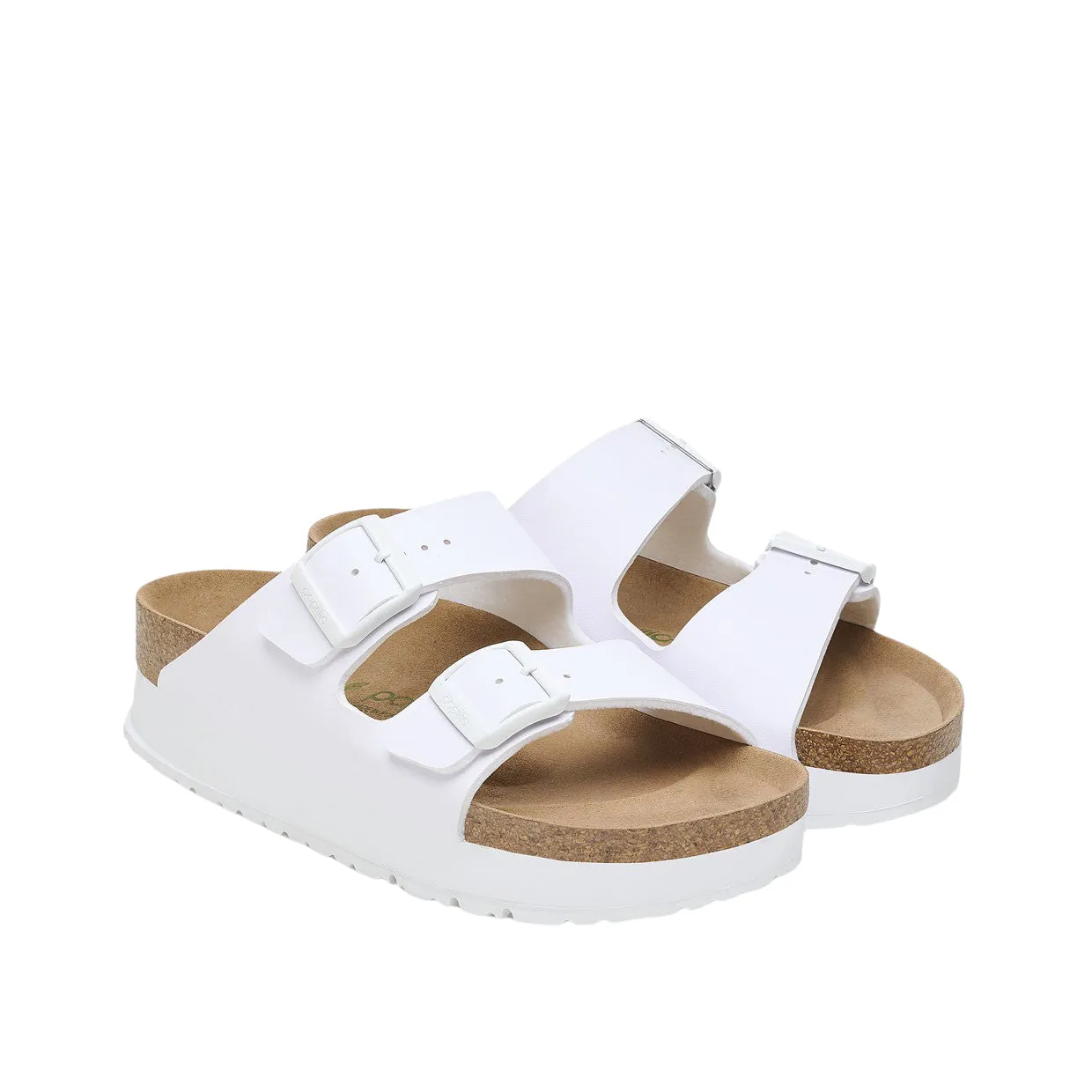 Sandali Donna Birkenstock Arizona PAP Flex Platform Bianco