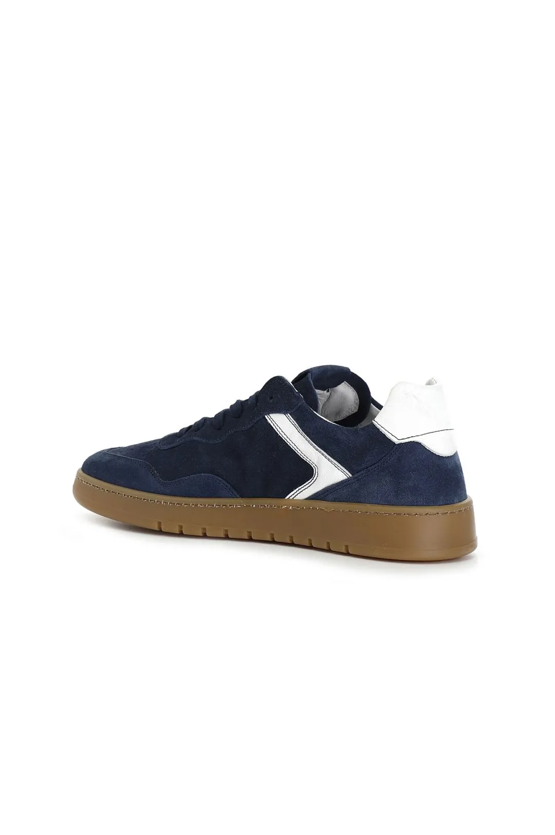 scarpa in pelle scamosciata allacciata navy