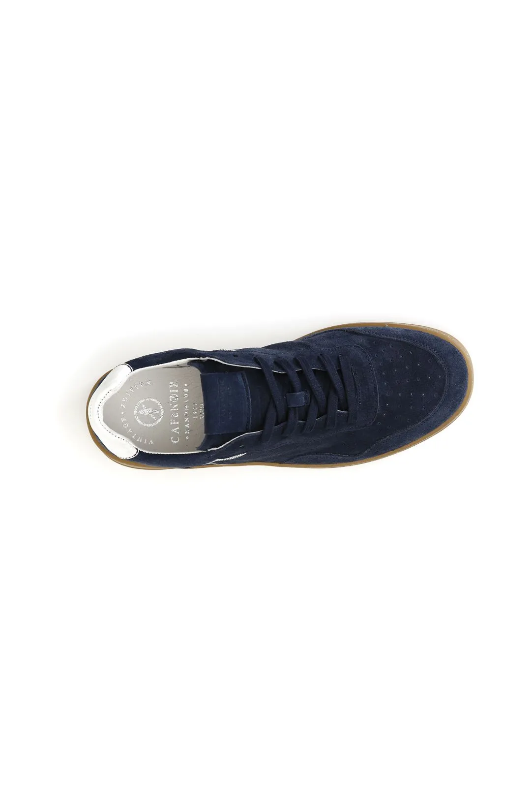 scarpa in pelle scamosciata allacciata navy