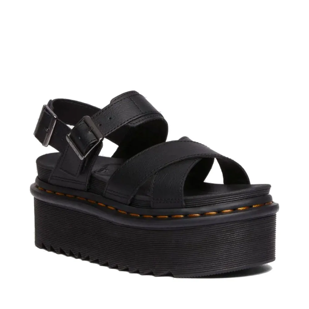 Scarpe Donna DR. MARTENS Sandali linea Voss II Quad in Pelle Nera