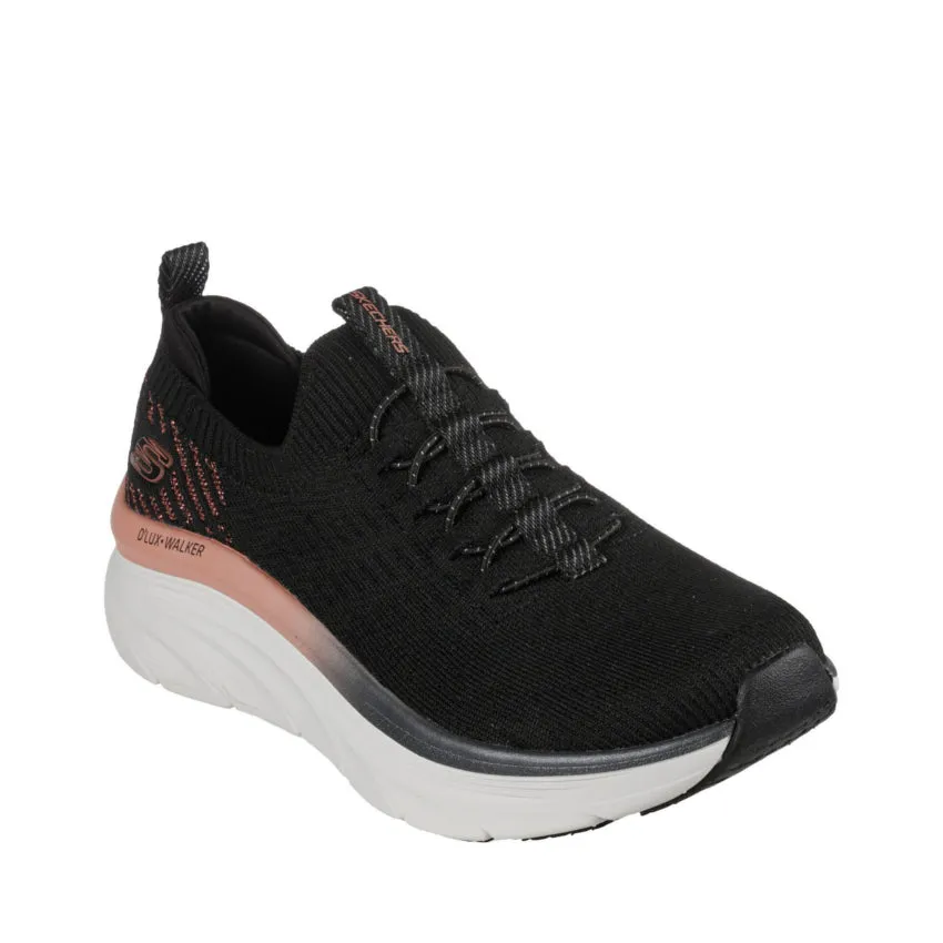 SKECHERS SNEAKERS 149366 D'LUX WALKER LET IT GLOW NERO-ROSA