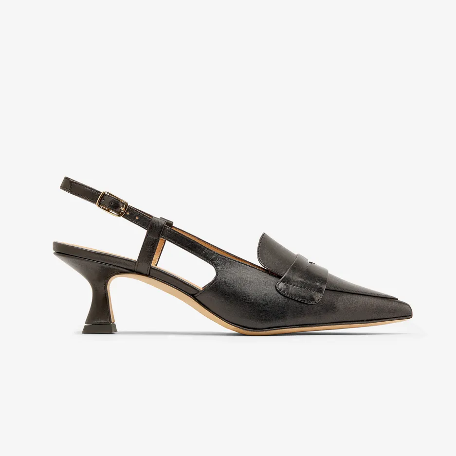 Slingback a Mandorla Nera