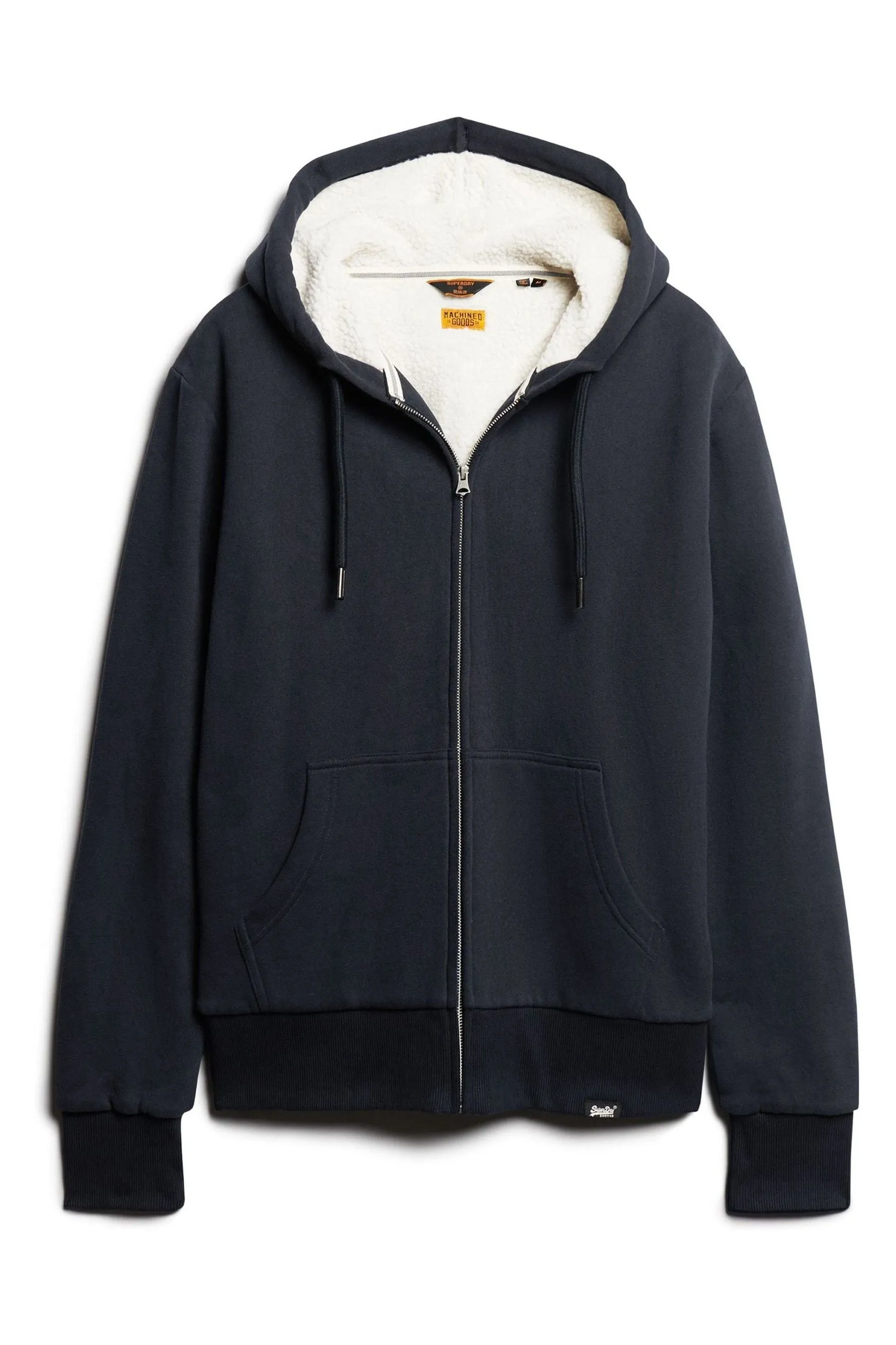 Superdry Essential - Felpa con cappuccio, zip e fodera in sherpa